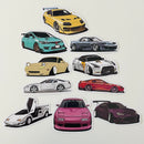 Set de 10 Stickers de Carros Deportivos
