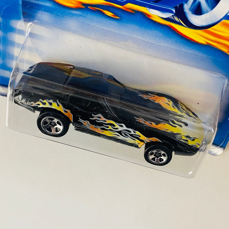 2001 Hot Wheels Corvette Stingray 135 negro 5SP base ZAMAC