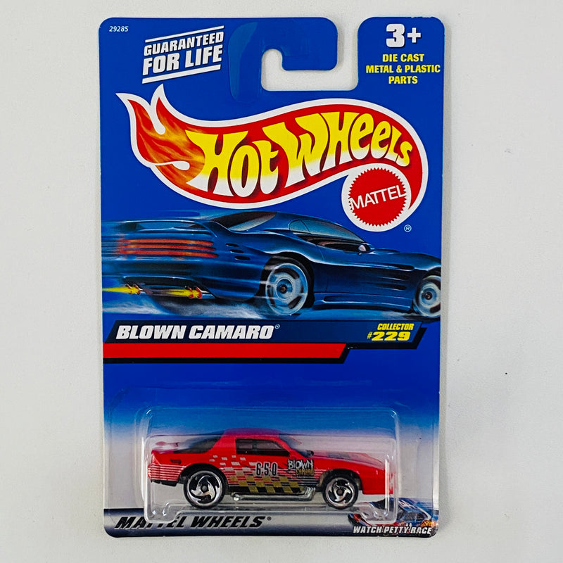 2000 Hot Wheels Blown Camaro Chevrolet 229 rojo SB base ZAMAC