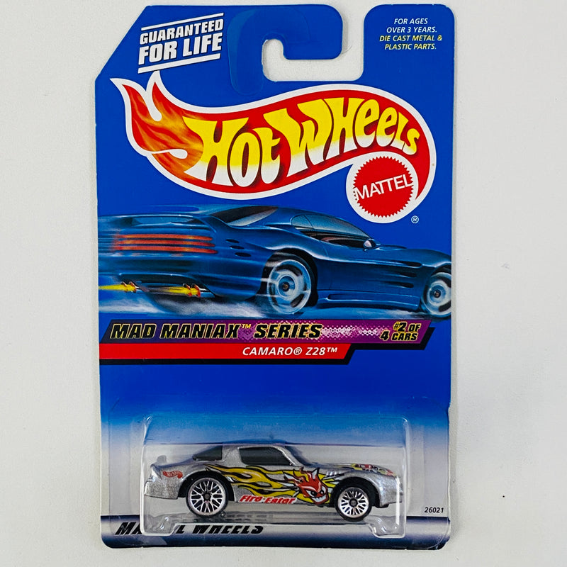 2000 Hot Wheels Mad Maniax Series Camaro Z28 plata metálico LW