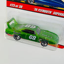 2007 Hot Wheels Classics Series 3 70 Plymouth Superbird verde Goodyear 5SP base ZAMAC