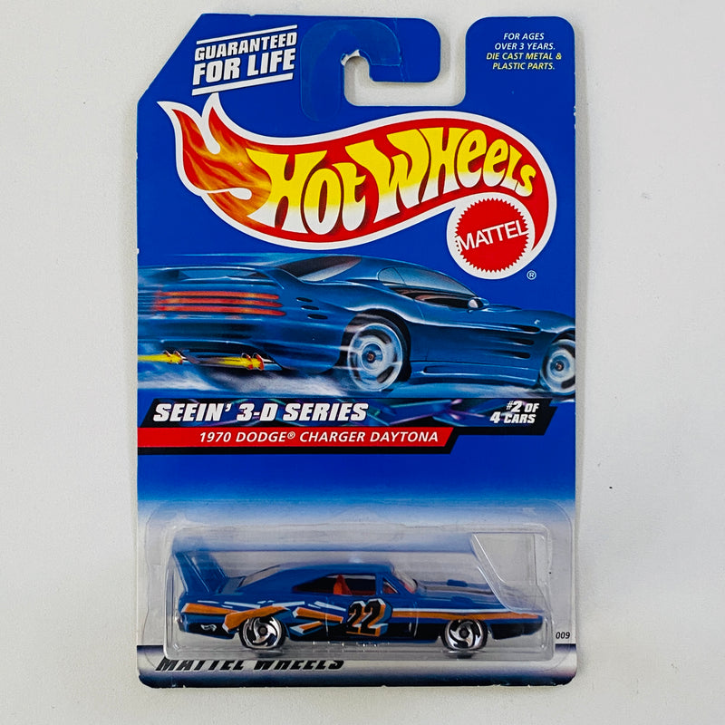 2000 Hot Wheels Seein’ 3-D Series Dodge Charger Daytona azul 3SP