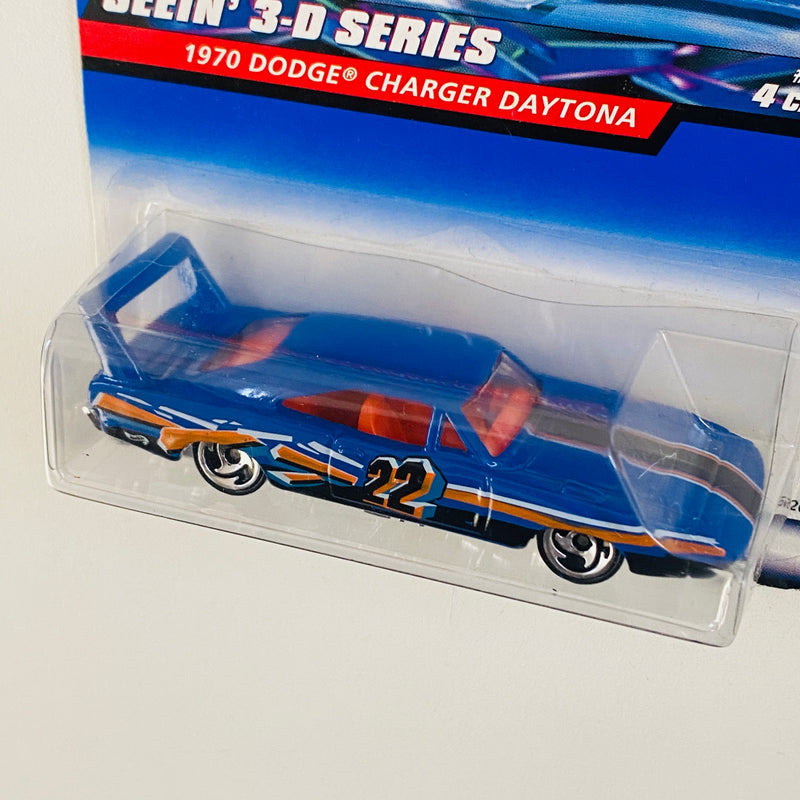 2000 Hot Wheels Seein’ 3-D Series Dodge Charger Daytona azul 3SP