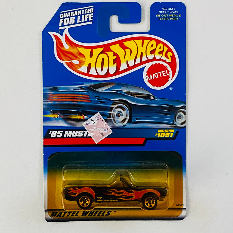 1999 Hot Wheels 65 Mustang Ford 1051 negro 5SP base ZAMAC