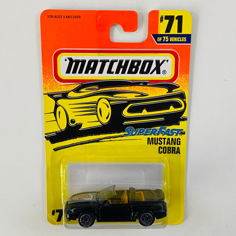 1996 Matchbox Super Fast Ford Mustang Cobra 71 negro