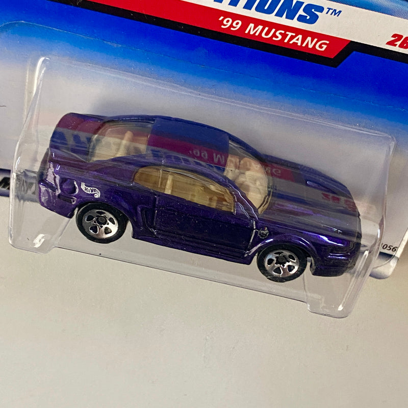 1999 Hot Wheels First Editions 99 Mustang Ford morado metálico 5SP Primera Edición