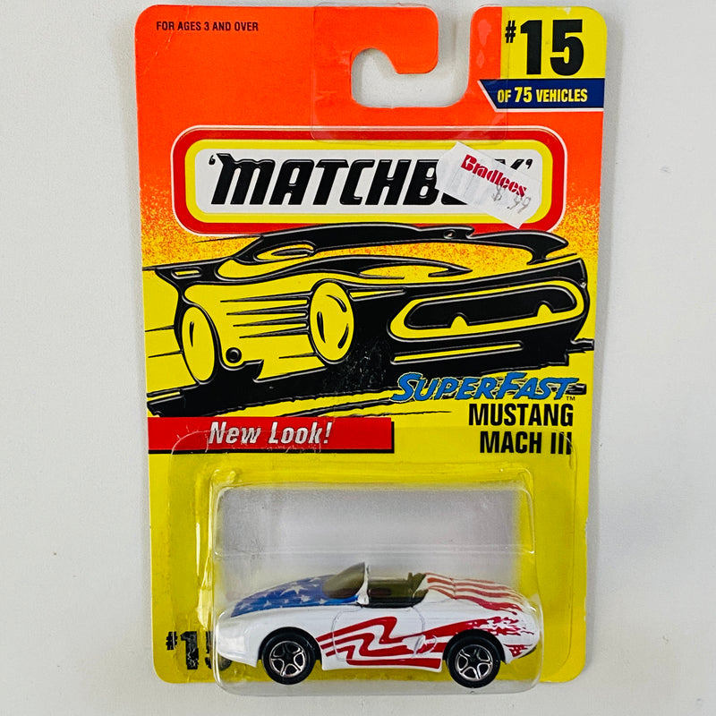 1997 Matchbox Super Fast Ford Mustang Mach III 15 blanco