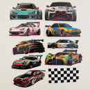 Set de 10 Stickers de Carros Deportivos Widebody y Super Silhouette