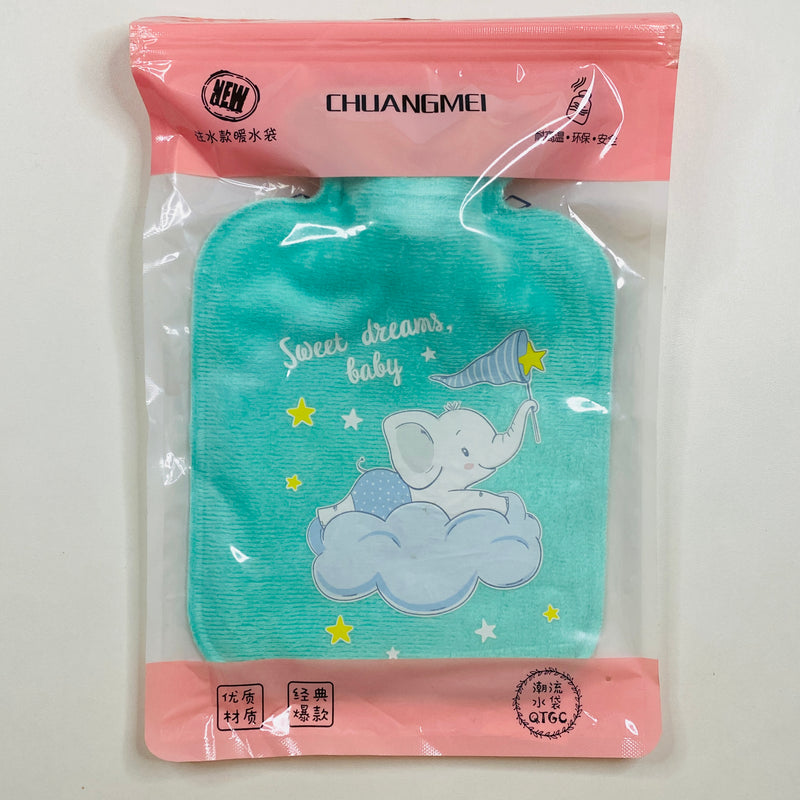 Bolsa Térmica para Agua Caliente Kawaii Elefante Sweet Dreams Baby 14x21cm Afelpada