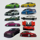Set de 10 Stickers de Carros Deportivos