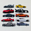 Set de 10 Stickers de Carros Deportivos