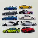 Set de 10 Stickers de Carros Deportivos