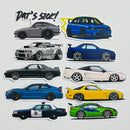 Set de 10 Stickers de Carros Deportivos