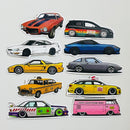 Set de 10 Stickers de Carros Deportivos