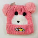 Gorro Kawaii de Oso Rosado Afelpado