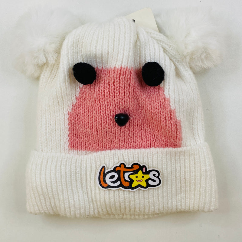 Gorro Kawaii de Oso Blanco Afelpado