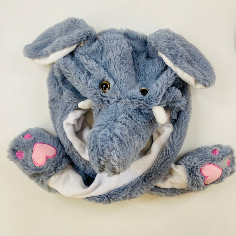 Gorro Kawaii de Elefante Afelpado con Orejas Móviles