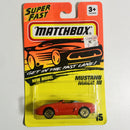 1994 Matchbox Super Fast New Model Ford Mustang Mach III 15 rojo Primera Edición