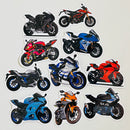 Set de 10 Stickers de Motos Deportivas