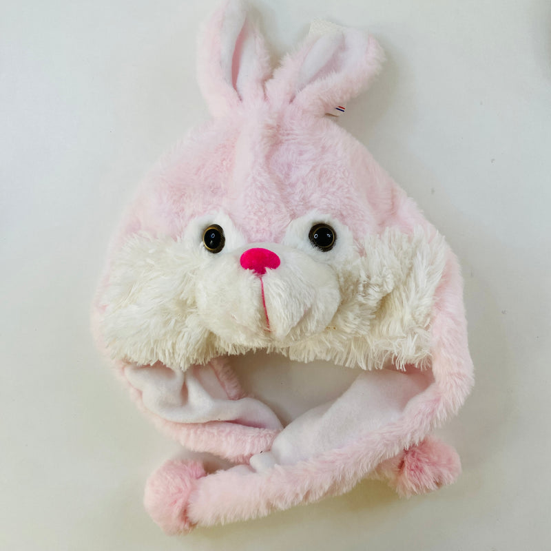 Gorro Kawaii de Conejo Rosado Afelpado