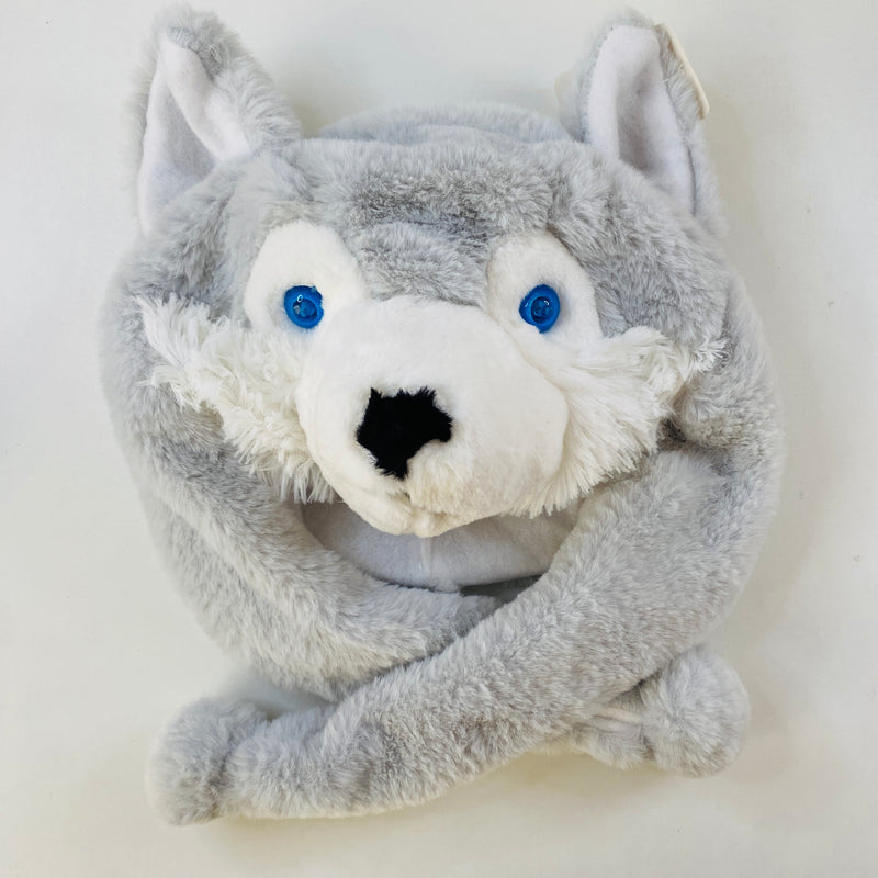 Gorro Kawaii de Lobo Afelpado