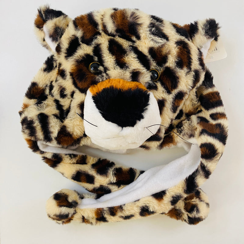 Gorro Kawaii de Leopardo Afelpado