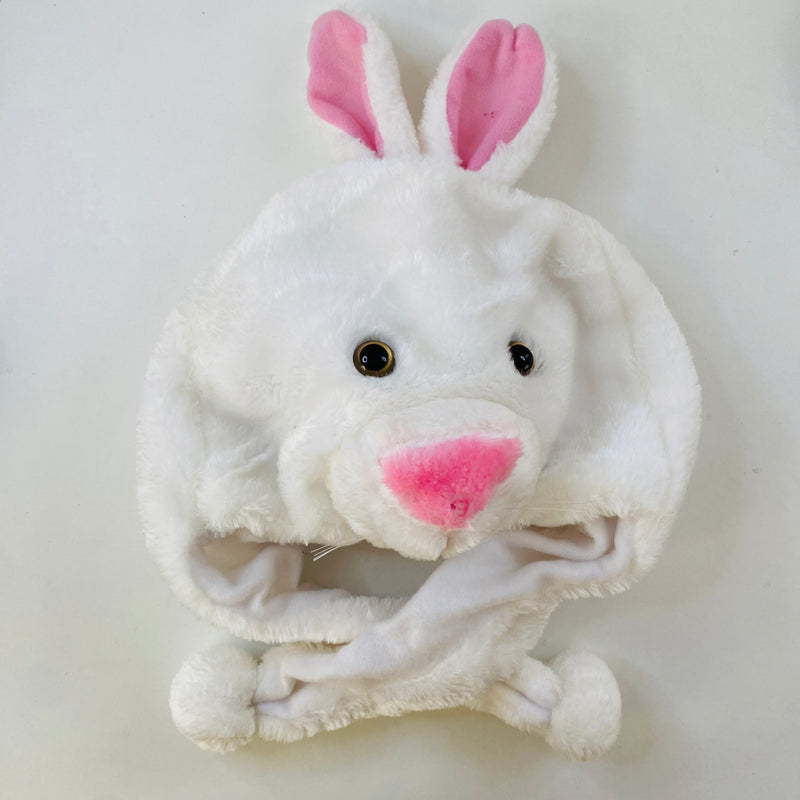 Gorro Kawaii de Conejo Blanco Afelpado