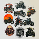 Set de 10 Stickers de Motos Chopper, Custom y Cruiser