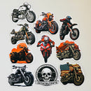Set de 10 Stickers de Motos Chopper, Custom y Cruiser