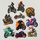 Set de 10 Stickers de Motos de Motocross, Deportivas y Custom
