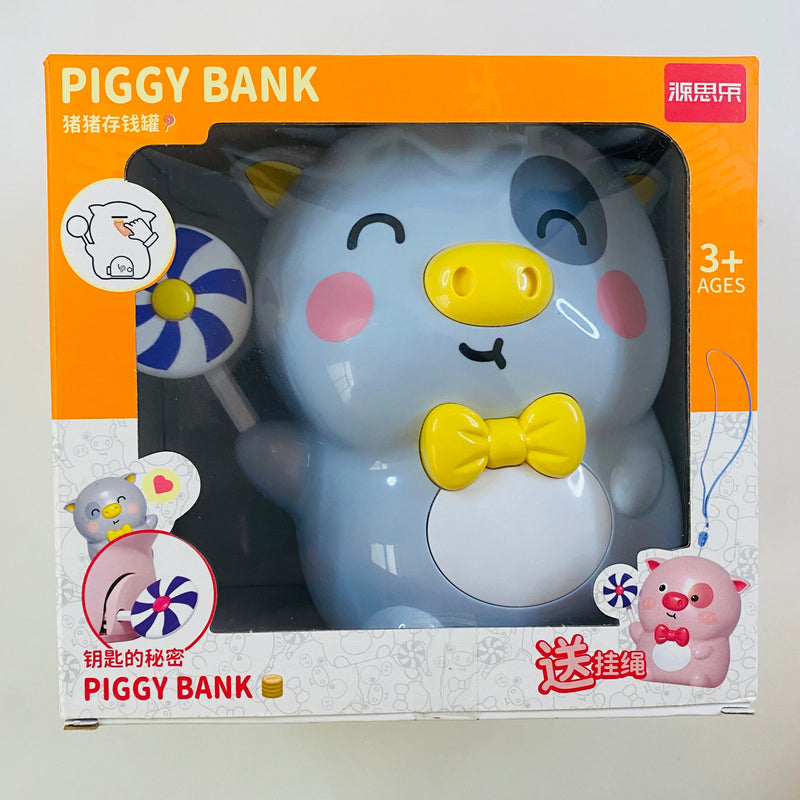 Alcancía Kawaii Chanchito Azul Piggy Bank