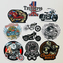 Set de 10 Stickers de Motos Chopper Custom y Cultura Biker