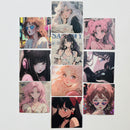 Set de 10 Stickers de Chicas Anime Waifu y City Pop Japonés
