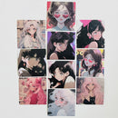 Set de 10 Stickers de Chicas Anime Waifu y City Pop Japonés