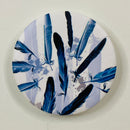 Espejo de Bolso Kawaii con Doble Espejo - Diseño Plumas Azules