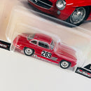 2022 Hot Wheels Premium Car Culture Jay Leno's Garage Mercedes Benz 300 SL rojo Llantas de Goma RR