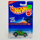 1997 Hot Wheels Biff! Bam! Boom! Series Volkswagen VW Bug verde metálico 5SP base ZAMAC