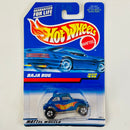 1998 Hot Wheels Volkswagen Baja Bug 835 azul metálico 5SP base ZAMAC - Detalle Burbuja