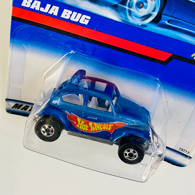1998 Hot Wheels Volkswagen Baja Bug 835 azul metálico 5SP base ZAMAC - Detalle Burbuja