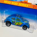 1996 Hot Wheels Mod Bod Series Volkswagen VW Bug azul 7SP base ZAMAC