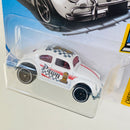 2018 Hot Wheels Checkmate Volkswagen Beetle blanco OH5 base ZAMAC