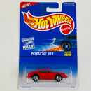 1996 Hot Wheels Porsche 911 590 rojo 5SP base ZAMAC