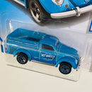 2019 Hot Wheels 49 Volkswagen Beetle Pickup celeste 5SP Primera Edición