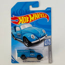 2019 Hot Wheels 49 Volkswagen Beetle Pickup celeste 5SP Primera Edición Tarjeta Internacional