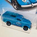 2019 Hot Wheels 49 Volkswagen Beetle Pickup celeste 5SP Primera Edición Tarjeta Internacional