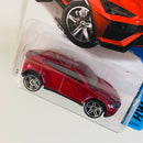 2015 Hot Wheels HW City Lamborghini Urus rojo metálico PR5 Primera Edición - Detalle Burbuja
