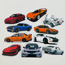 Set de 10 Stickers de Carros Deportivos