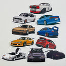 Set de 10 Stickers de Carros Deportivos