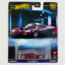 2024 Hot Wheels Premium Car Culture Exotic Envy McLaren F1 granate Llantas de Goma RR