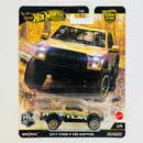 2025 Hot Wheels Premium Car Culture HW Off Road 2017 Ford F-150 Raptor dorado metálico Llantas de Goma RR